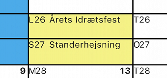 Aktivitetskalenderen er opdateret med Idrætsfest 26.marts