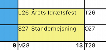 Aktivitetskalenderen er opdateret med Idrtsfest 26.marts